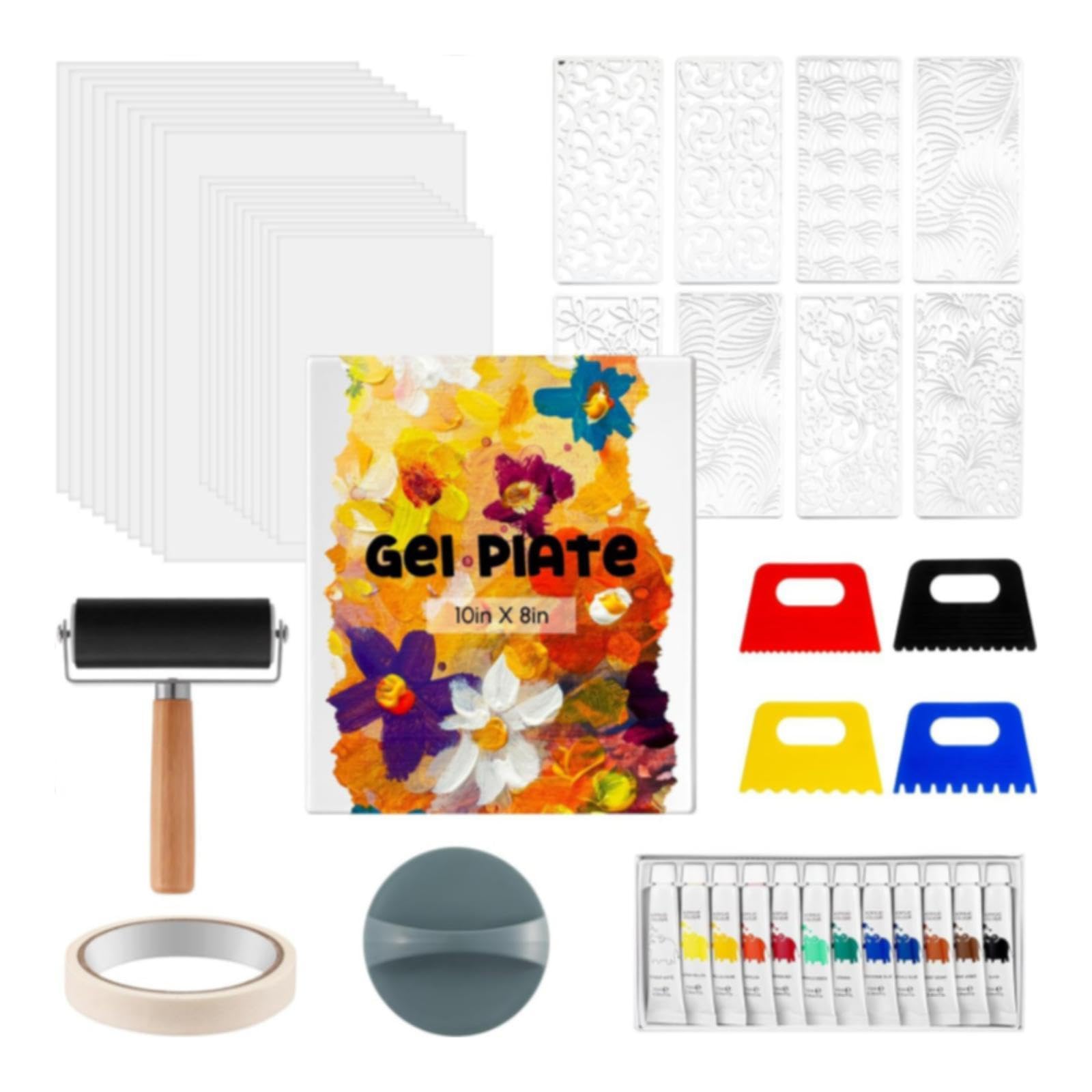 12" x 14" Gel Printing Plate Kit Printmaking Set for Card Making Accessories|Crafts| Art Supplies| Other Art Supplies-image-27