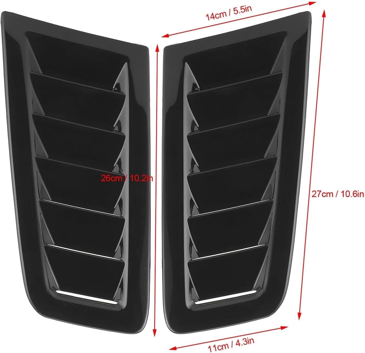 Car Hood Scoop Universal Front Bonnet Vents Hood Trim Cover Hoods Vents Bonnet Cover Air Flow Vent Cover Intake Grille