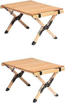 2 Pack Luggage Rack for Hotel Guest Rooms - Folding Wooden Luggage Suitcase Stand, Camping Picnic Table Bracket Table, Multifunction Luggage Holder with Metal Connector