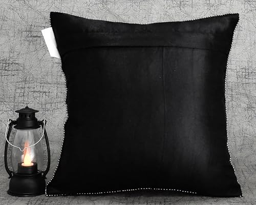 Miniatura 4 de ALL SIZES Grey Black Beaded Pillow Cover Pearl Sequins Handmade Luxury Contemporary Beaded Embroidered Embellished Custom Accent Cushion ZARIMOON