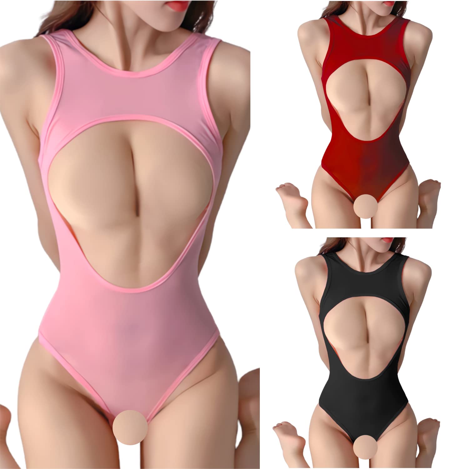 Amazon.co.jp: OLYOLY【3着セット】過激 穴あき ハイレグレオタード スク水 コスプレ 下着 ブラジリアン Oバック オープンバスト  濡れ透け スケスケ セクシー ランジェリー 水着 (04 3色セット) : ドラッグストア