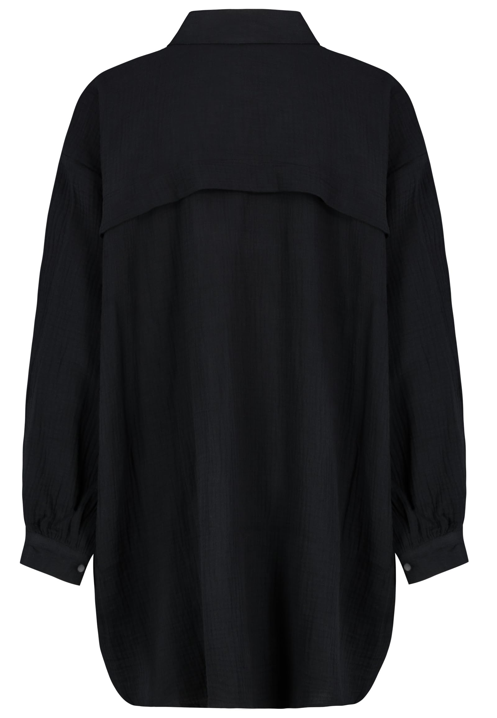 Sublevel Langarm Musselin Bluse mit Kentkragen - Damen Muselin Oversize Bluse, Baumwolle, Knopfleiste in verschienden Farben
