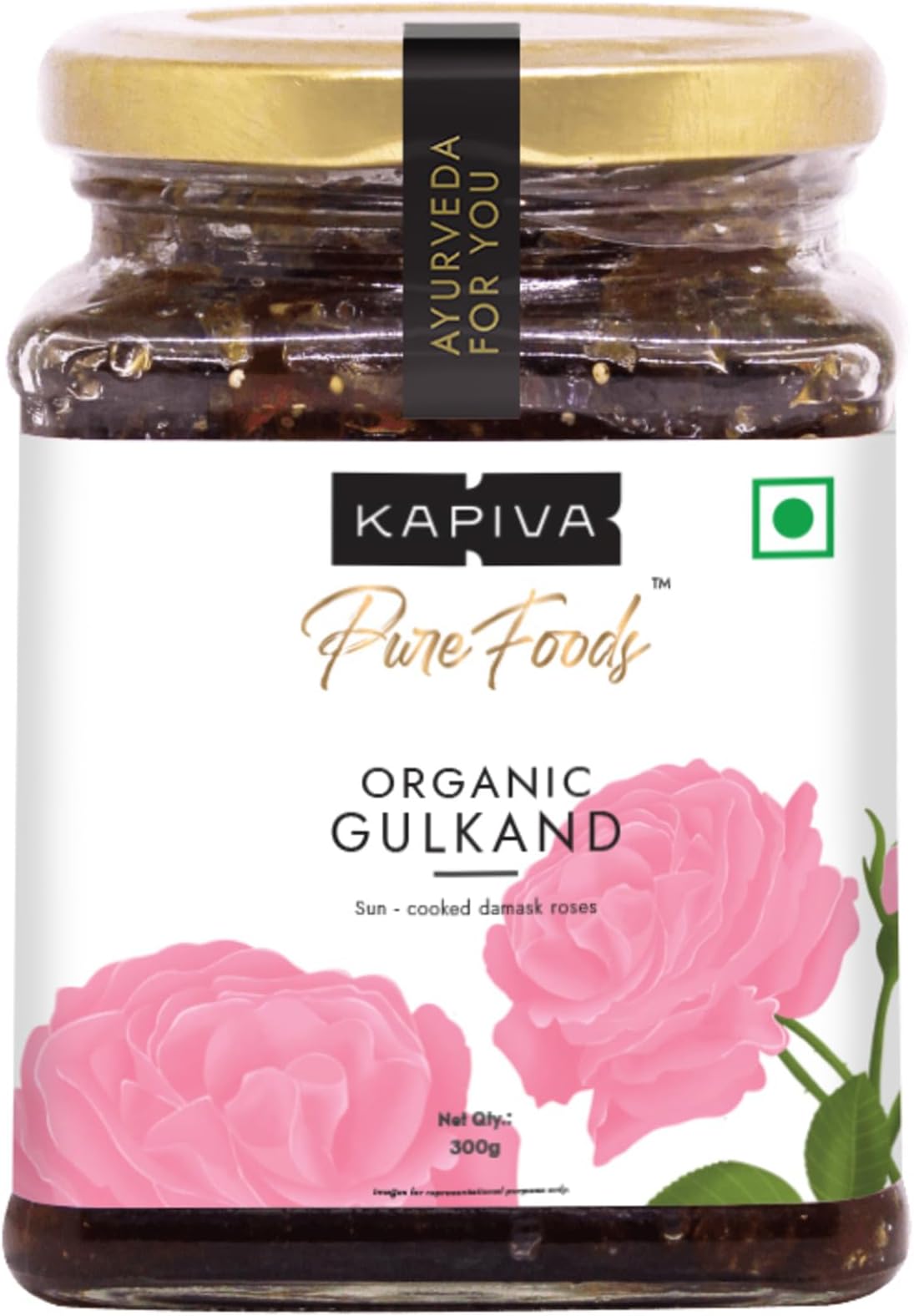 Organic Gulkand 300gms (Rose Petal Jam) | 100% Natural | Sun-Cooked Damask Roses