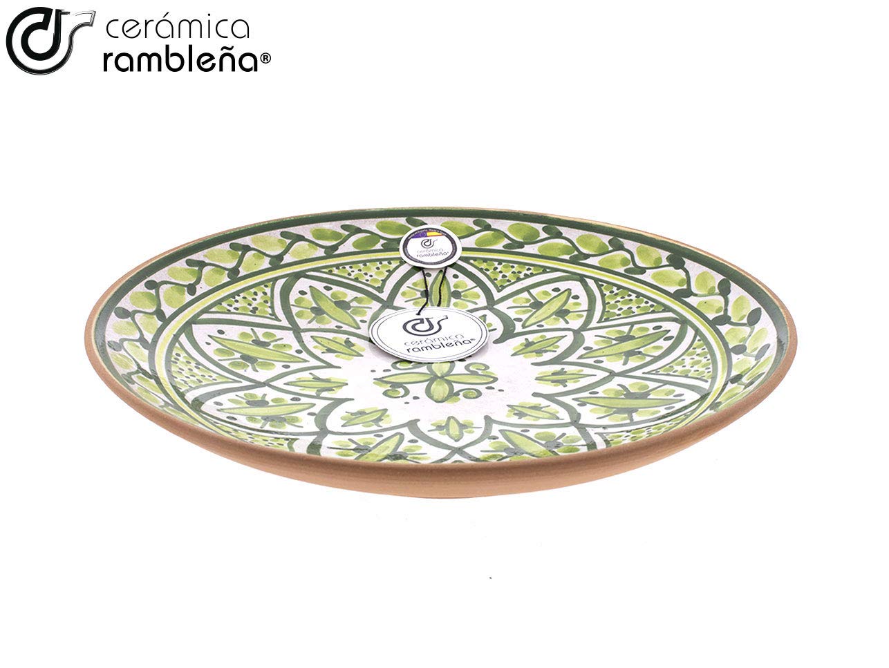 Ceramica Ramblea | Piatto decorativo da appendere a parete | Piatto in ceramica | 27 x 27 x 4,5 cm