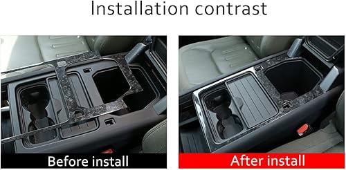 Miniatura 2 de YIWANG fibra carbono forja patrón central consola decoración marco cubierta TRIM para Land Rover Defender 110 2020 2021 auto Accesorios