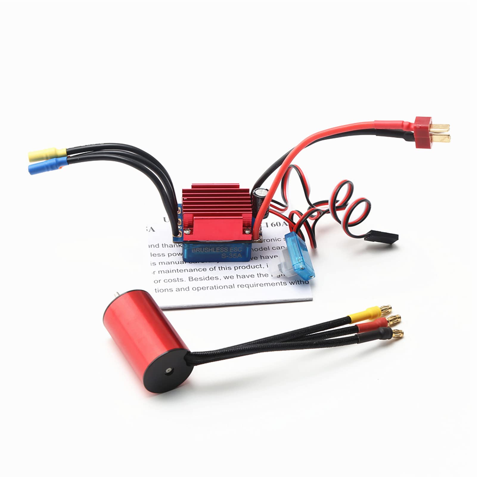 4500KV RC Motor High Design CNC Machined Aluminum Heatsink for 1:14 1:16 2S RC Cars and 3S Racing Car (3800kv)