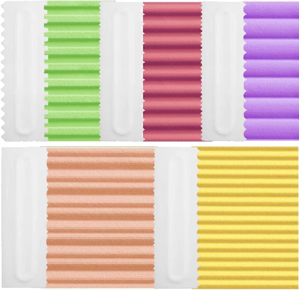 Miniatura 3 de Juego de 9 raspadores para tartas, juego de raspador de pastel, herramienta pulidora de raspador de glaseado ajustable, peine de decoración de