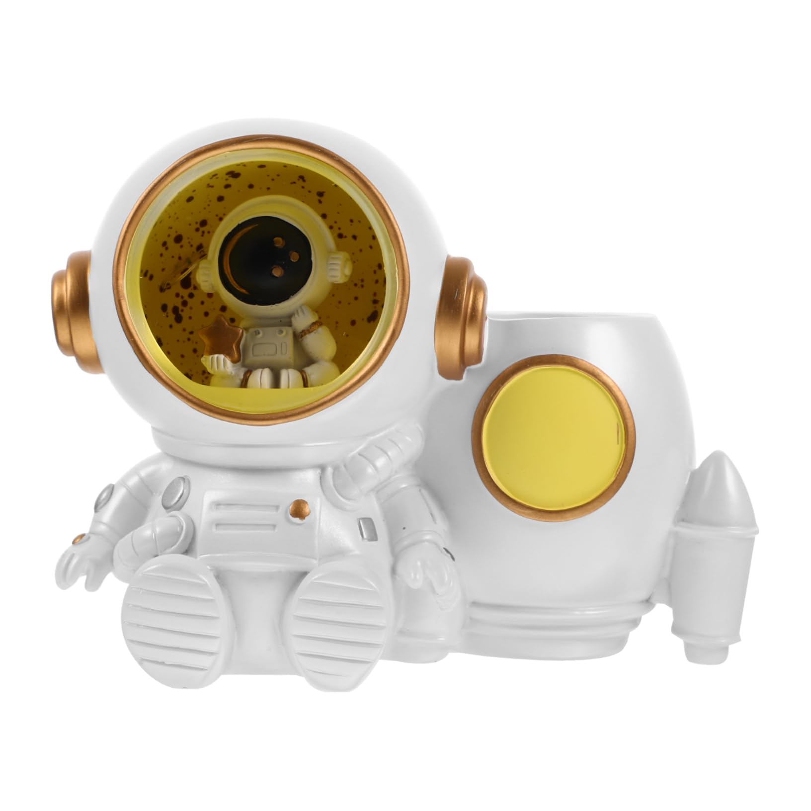 Ornement astronaute à LED et pot à papeterie, cadeau idéal original