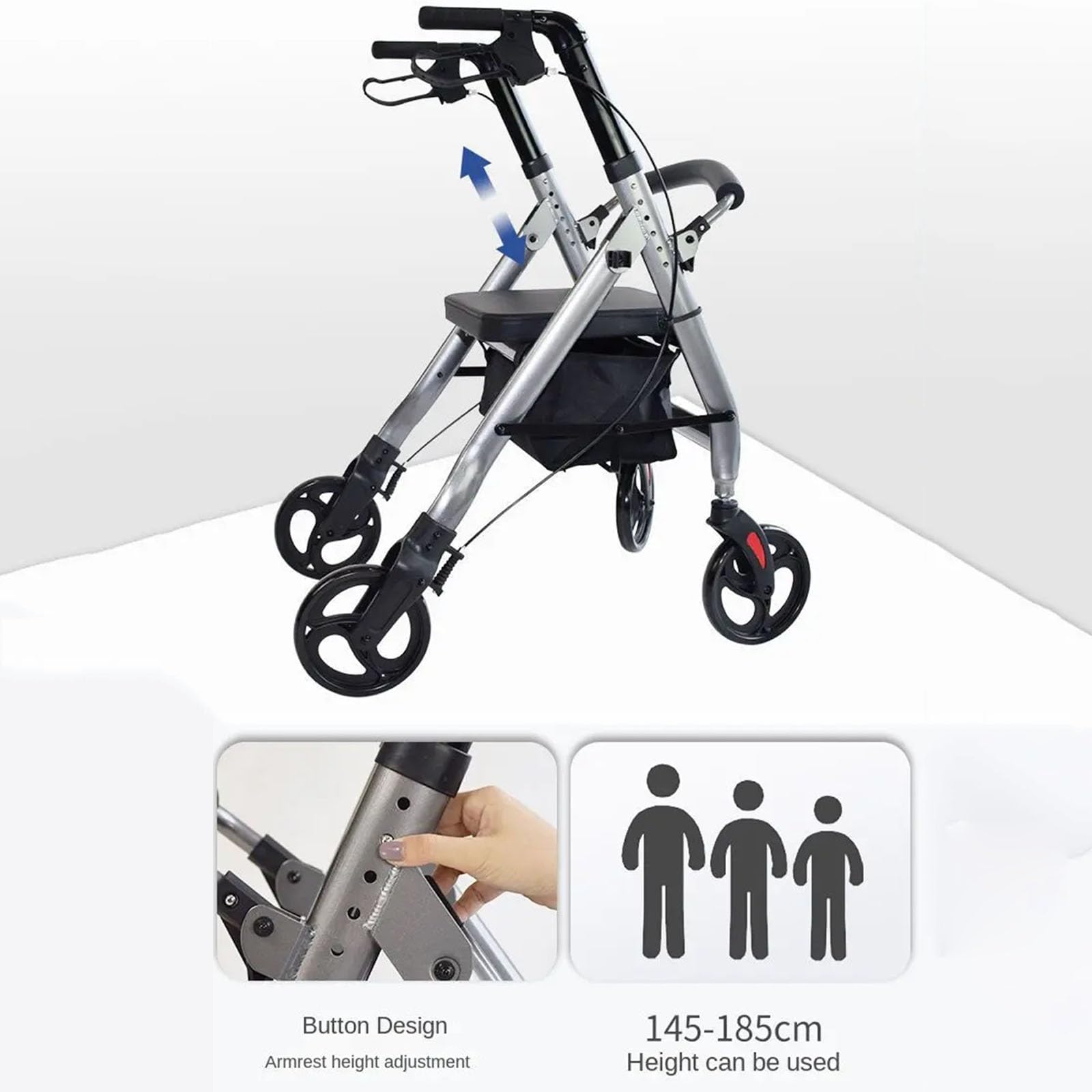 Amazon.com - XJOYSL7921 Rollator Walker with Seat Folding 4 Wheels