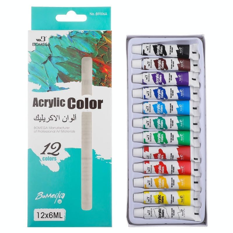 soletal Acrylic Paint Set - Craft Colors for Wood, Canvas, Fabric, and Ceramics: Art Supplies for Kids and Adult (12X6ML-Acrylic Color) (B0D92HQNZY) Amazon Price History, Amazon Price Tracker