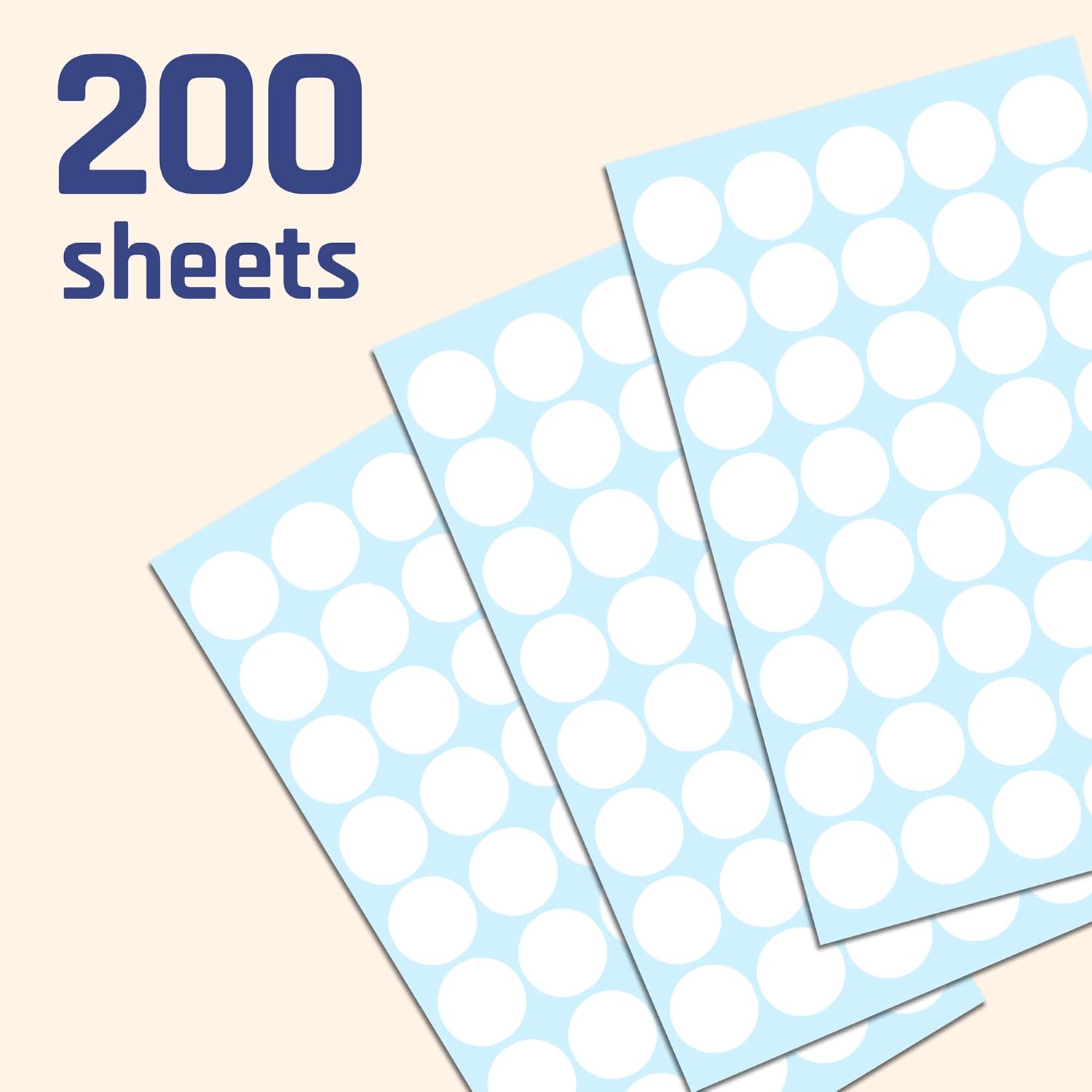 8000 Pack, 3/4" Round Dot Stickers Circle Labels - White