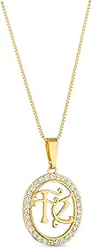 Colar Feminino Fé Mandala com Pedras de Zircônia Semi Joia Banhado a Ouro 18k Corrente Veneziana 45 cm com Extensor Elegante Delicado e Sofisticado para Uso Diário