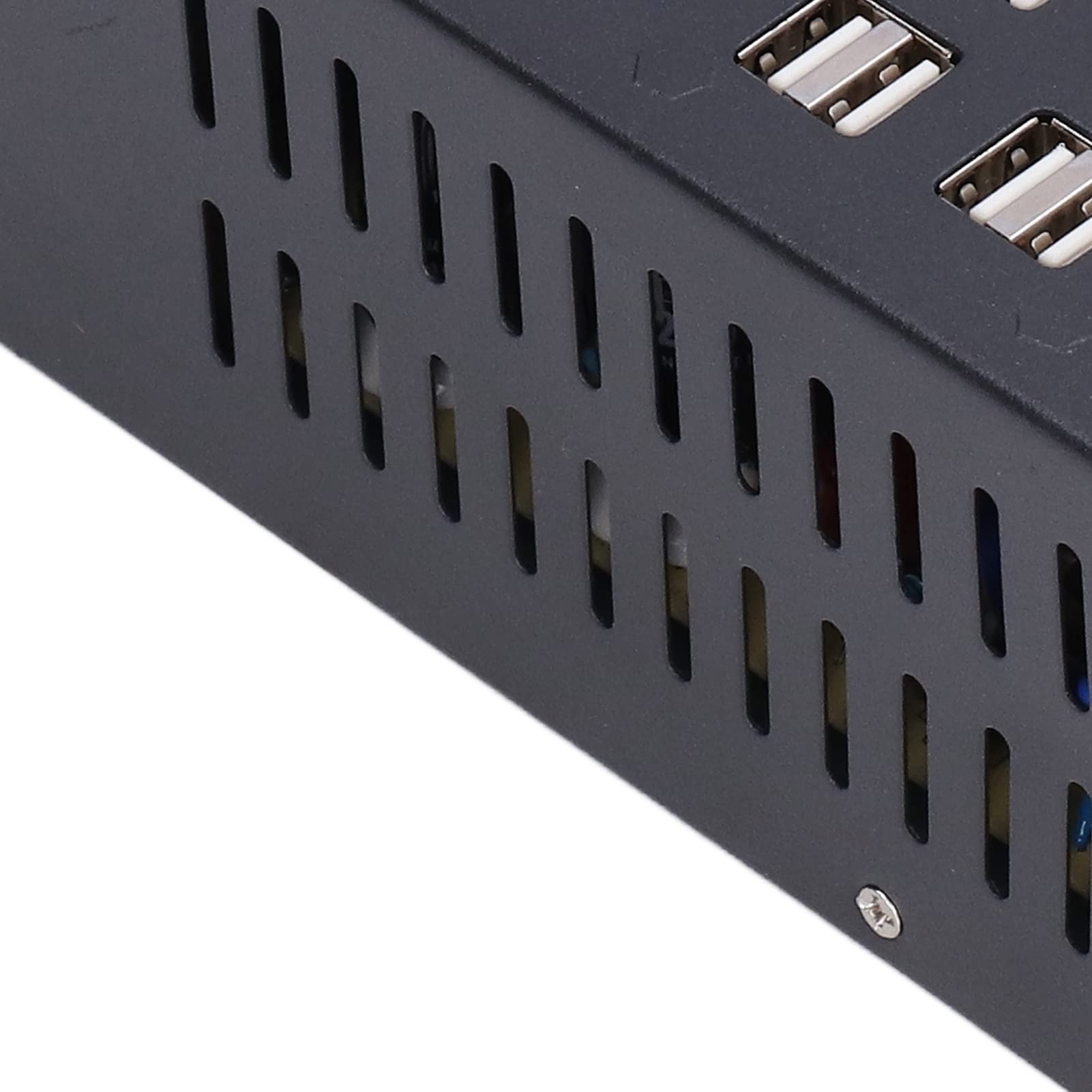 Caricatore a più porte, stazione di ricarica USB salvaspazio Dimensioni compatte Ingresso 220V 50Hz con protezione da sovratensioni per desktop di casa e ufficio