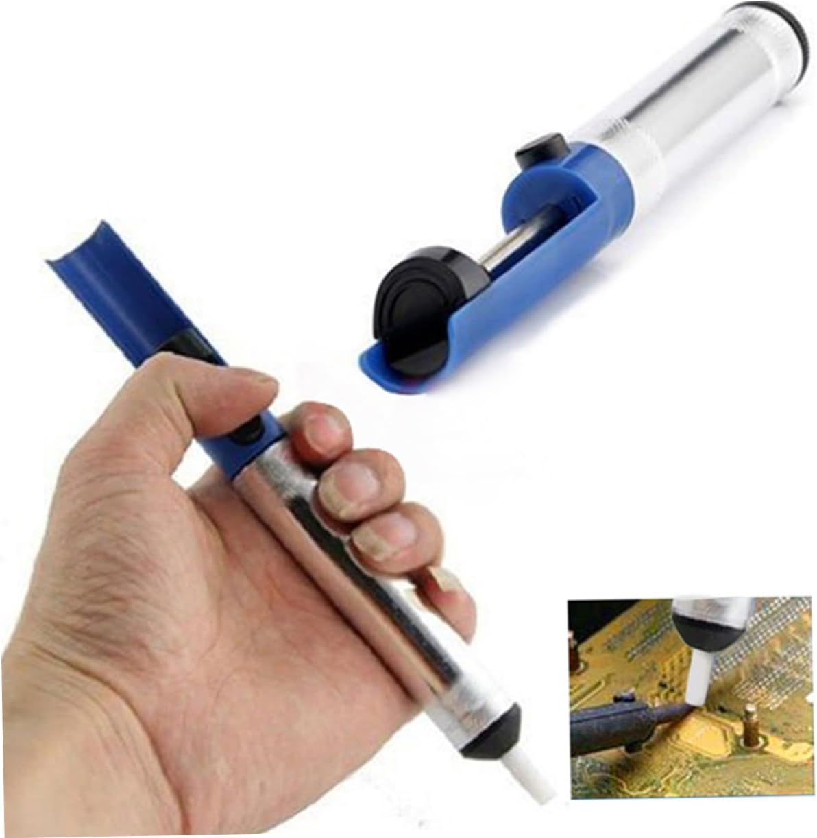UPKOCH 5pcs Desoldering Pump Manual Suction Tool for Removing Solder High Vacuum Pressure Lightweight Aluminum Alloy Frame for Electronics Repair and Maintenance