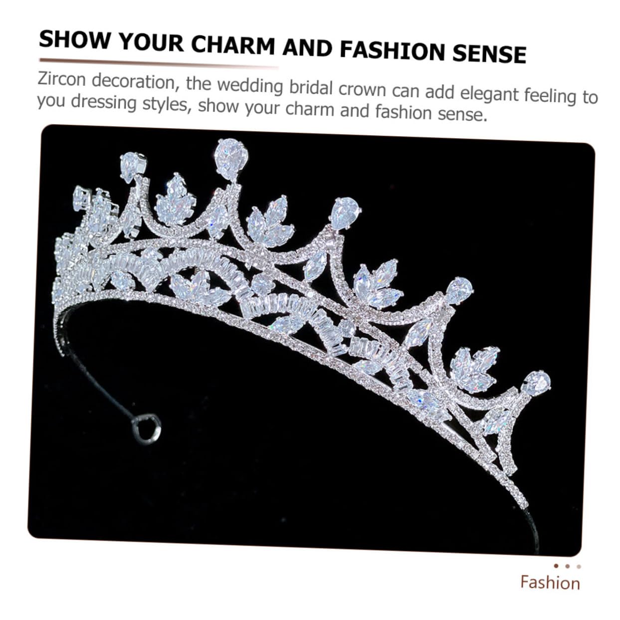 Diadema de Zirconia Plata para Novia, Boda y Días Obsequios