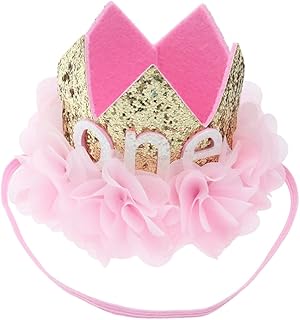 ORFOFE Coroa Infantil Laços De Cabelo Infantil Laço De Cabelo De Bebê Tiaras De Aniversário De Bebê Tiara De Bebê Coroa Tiara De Bebê Tiara De Bebê Coroa Chapéu De Aniversário A Foto