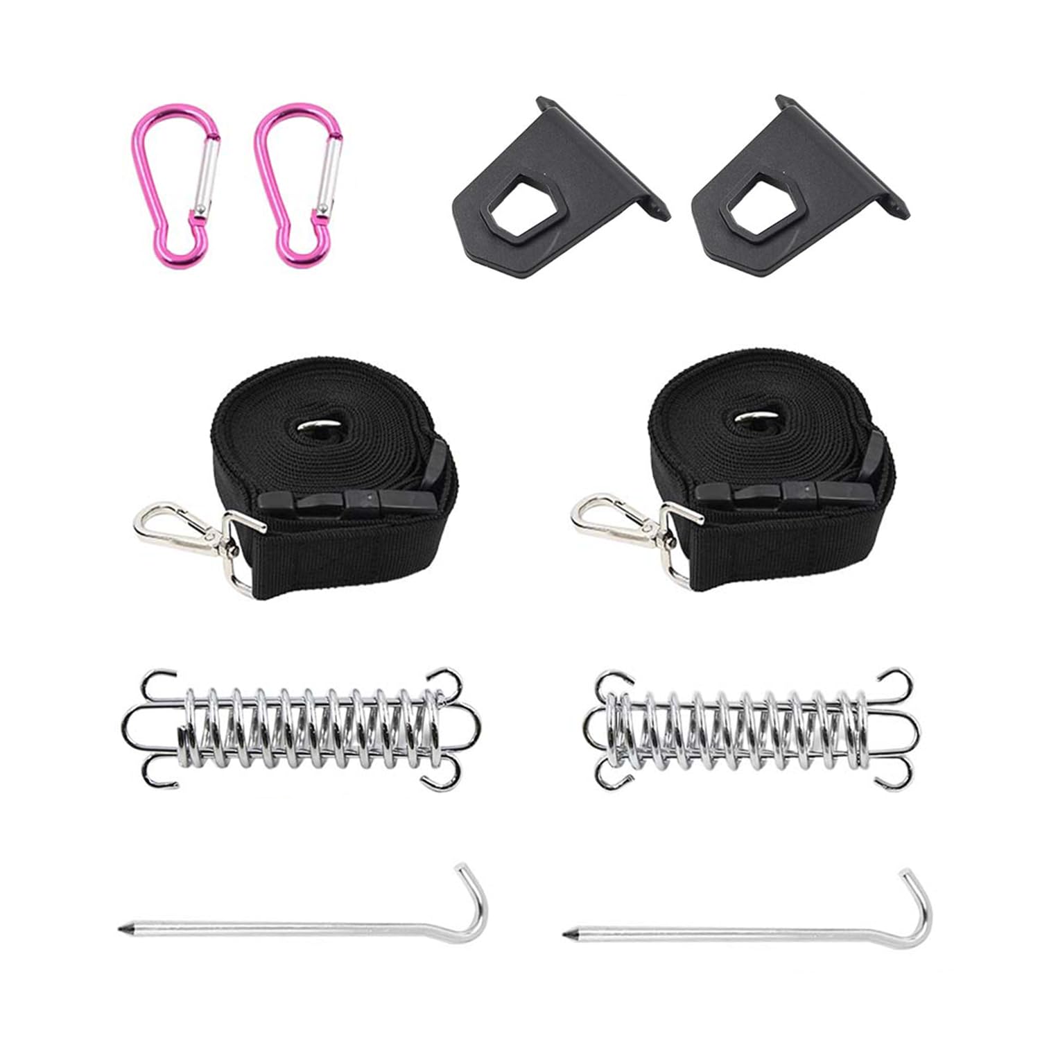 Abspannset Tie Down Markise Sturmsicherung Spanngurte Spannfedern Kompatibel mit Fiamma F35 F45 F65 Caravan Wohnmobil
