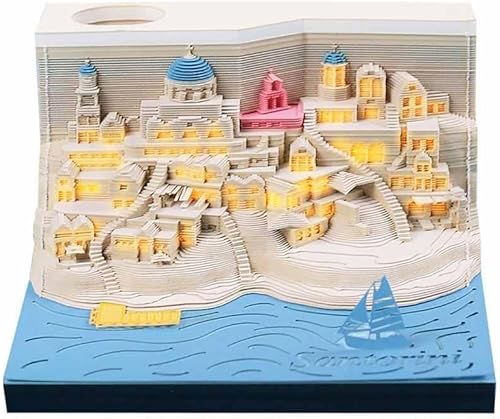 Tree House 3D Memo Book Calendario 3D 2024 Bloc de notas 3D Bloque Notas Oficinas Regalo de Cumpleaños Notas Papel de Navidad