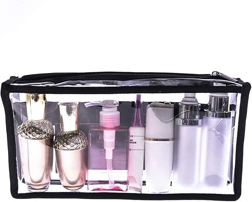 Miniatura 9 de Bolsa de maquillaje de PVC transparente Bolsa de actor transparente Bolsa organizadora de cosméticos grande Bolsa de kits de maquillaje Bolsa de