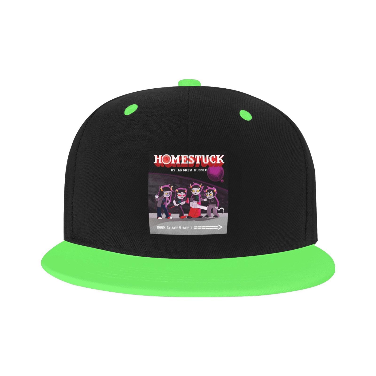 QARMAXHomestucks Adult Flat Brim Color Hip hop hat Dad hat for Men and Women