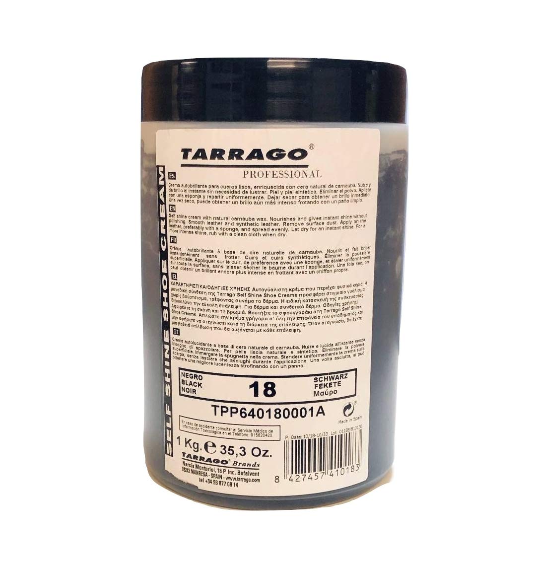 Tarrago | Crema Self Shine 1 kg | Cera in crema autolucidante | Adatto per pelle e pelle sintetica