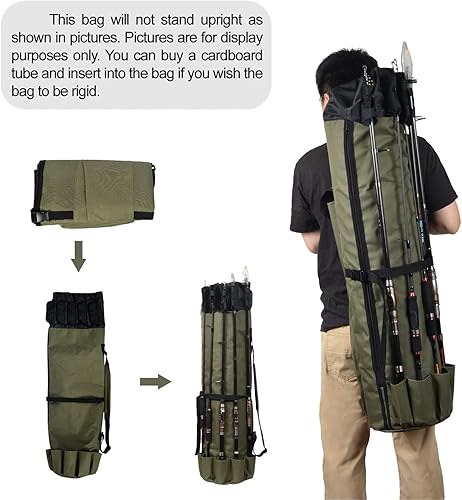 Miniatura 8 de LEADALLWAY Silla de pesca con bolsa más fresca y bolsa de caña de pescar