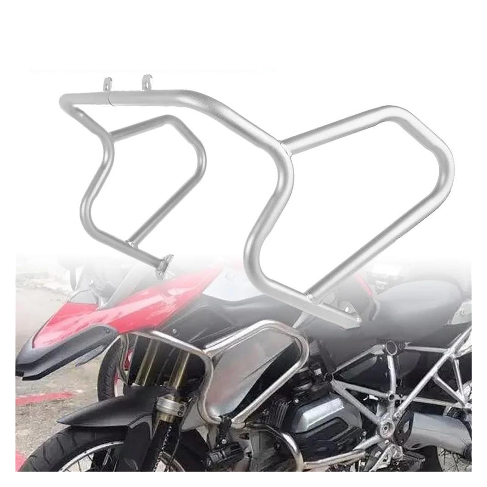 Tamponi PARAtelaio PER R1200GS PER R 1200 GS PER R1200 GS 2013-2019 PARAurti Carenatura Serbatoio Protezione Telaio Copertura Tubolare Protezione Moto Crash Bar Barre Protezione(Upper Bumper Silver)