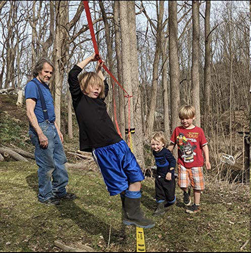 Slackline Kit 65Ft Slack Line Complete With Tree & Ratchet Protectors Optional Training Line Arm Trainer Carry Bag, Zen Maestro Instruction Booklet Outdoor Backyard Slack Line Fun For Kids And Adults #TOP6