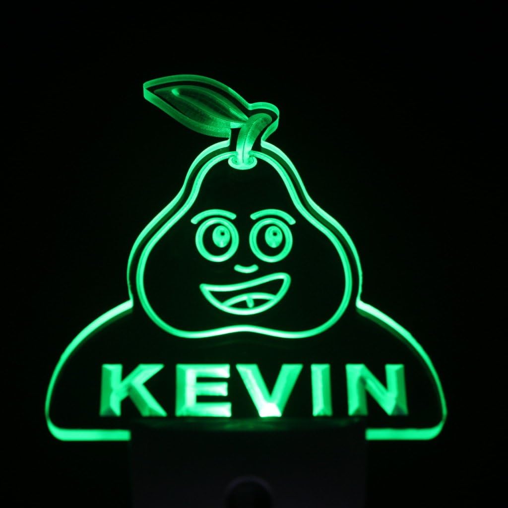 ADVPRO ws1041-tm Pear Fruit Personalized Night Light Baby Kids Name Day/Night Sensor LED Sign