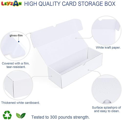 Miniatura 3 de Caja de almacenamiento de tarjetas coleccionables, paquete de 8 cajas de almacenamiento de tarjetas de béisbol de cartón corrugado de 3600 unidades