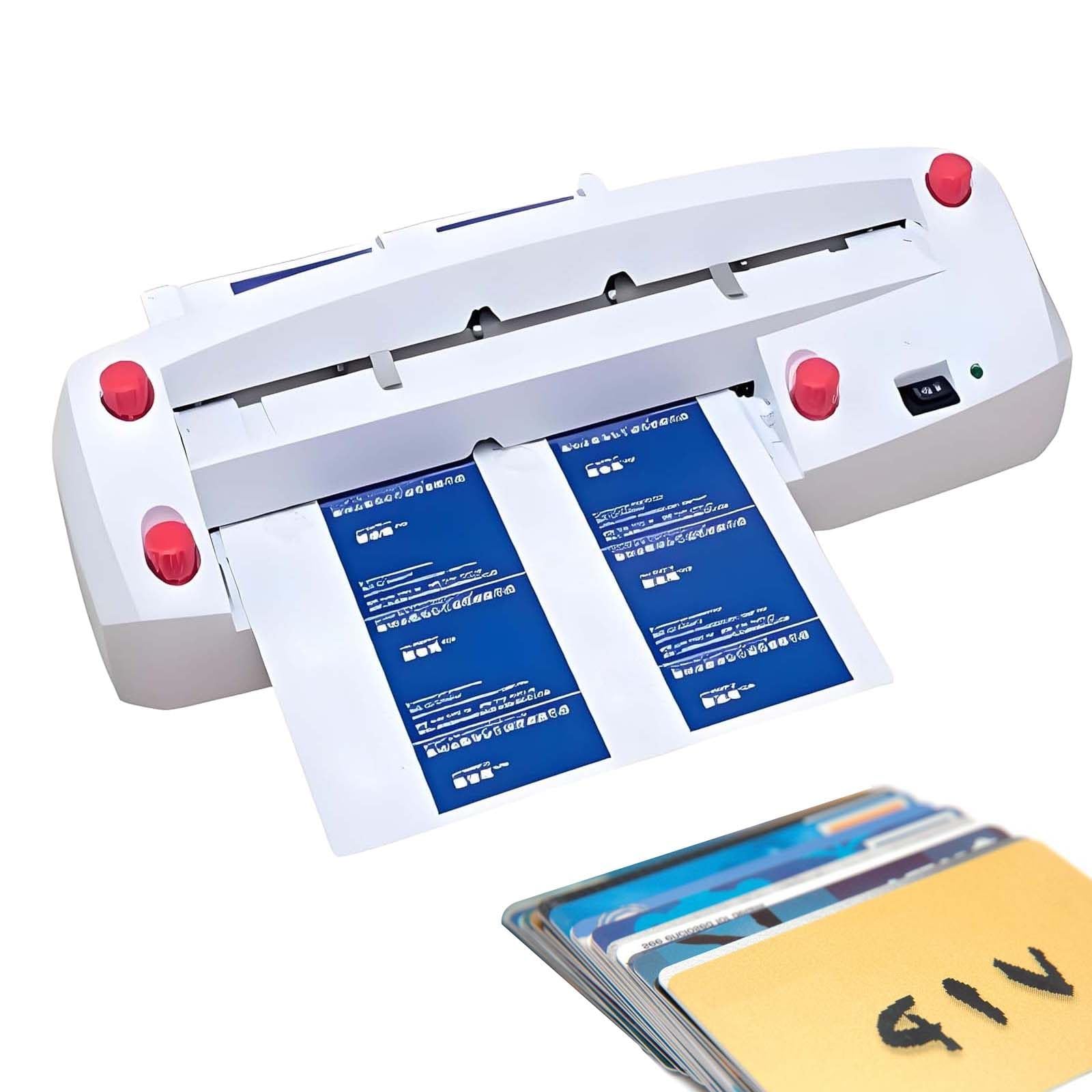 Cortadora eléctrica de tarjetas de visita de alta velocidad, guillotina de papel con alimentación automática para tarjetas de 90x54 mm, corta hojas A4 a tamaño estándar en minutos, cortadora industr