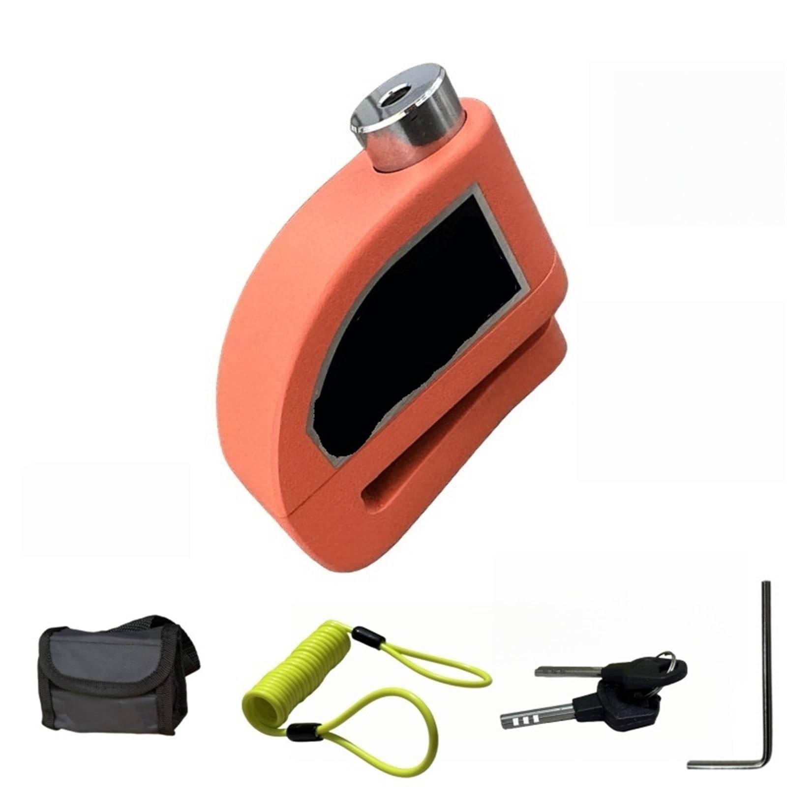 Handlebar Lock,Brake Throttle Lock Motorcycle Disc Alarm Lock Safety Anti-Theft Aluminum Alloy