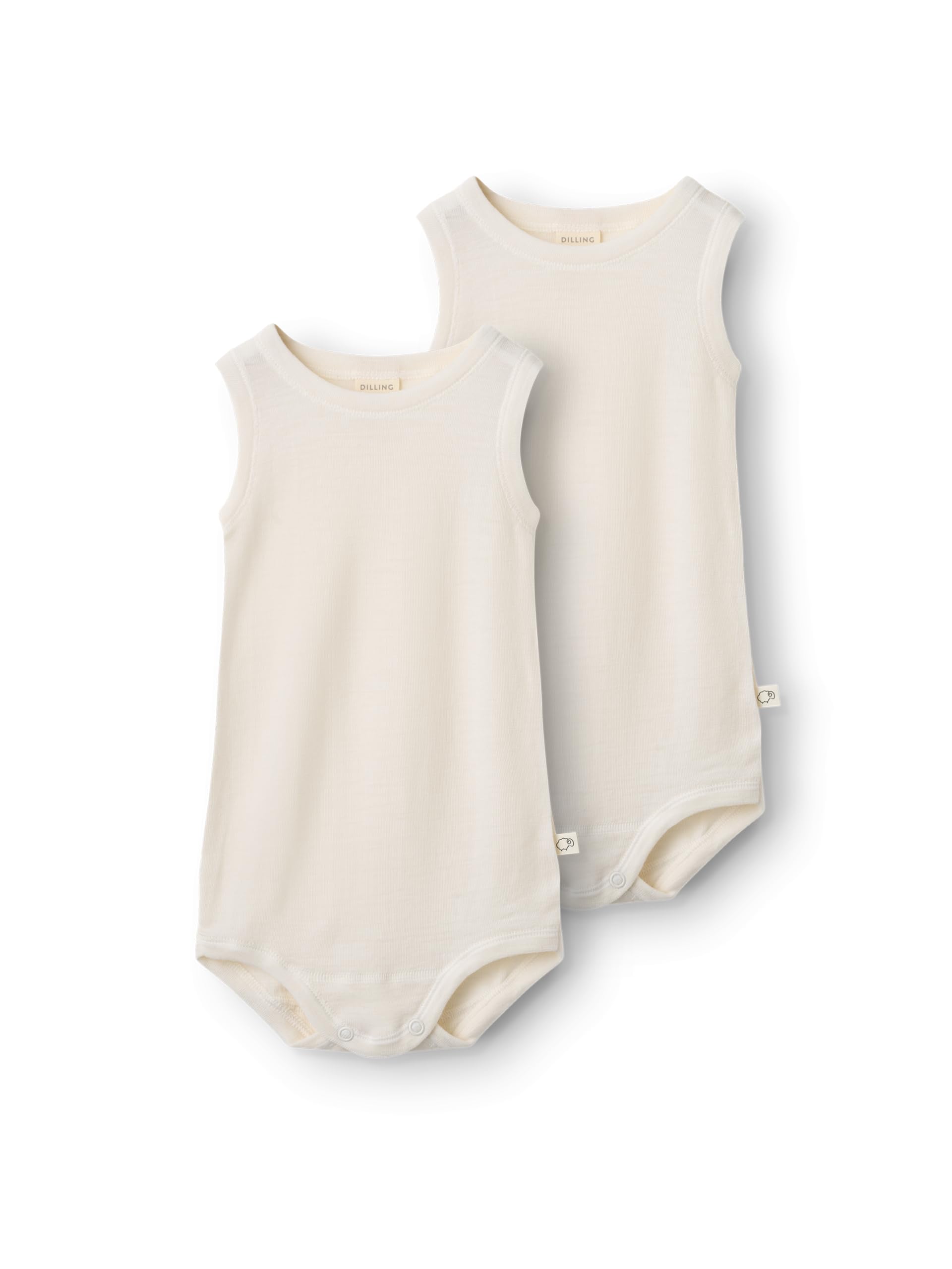 Dilling Baby Body ohne Ärmel aus Merinowolle/Seide (2er-Pack)