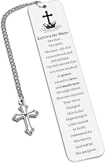 Baptism Gifts for Girls Boys Christian Confirmation Bookmark Christening Gifts for Teens Youth Godson Goddaughter Baptism Religious Catholic Book Markers for Women Men First Communion Christmas Stuff