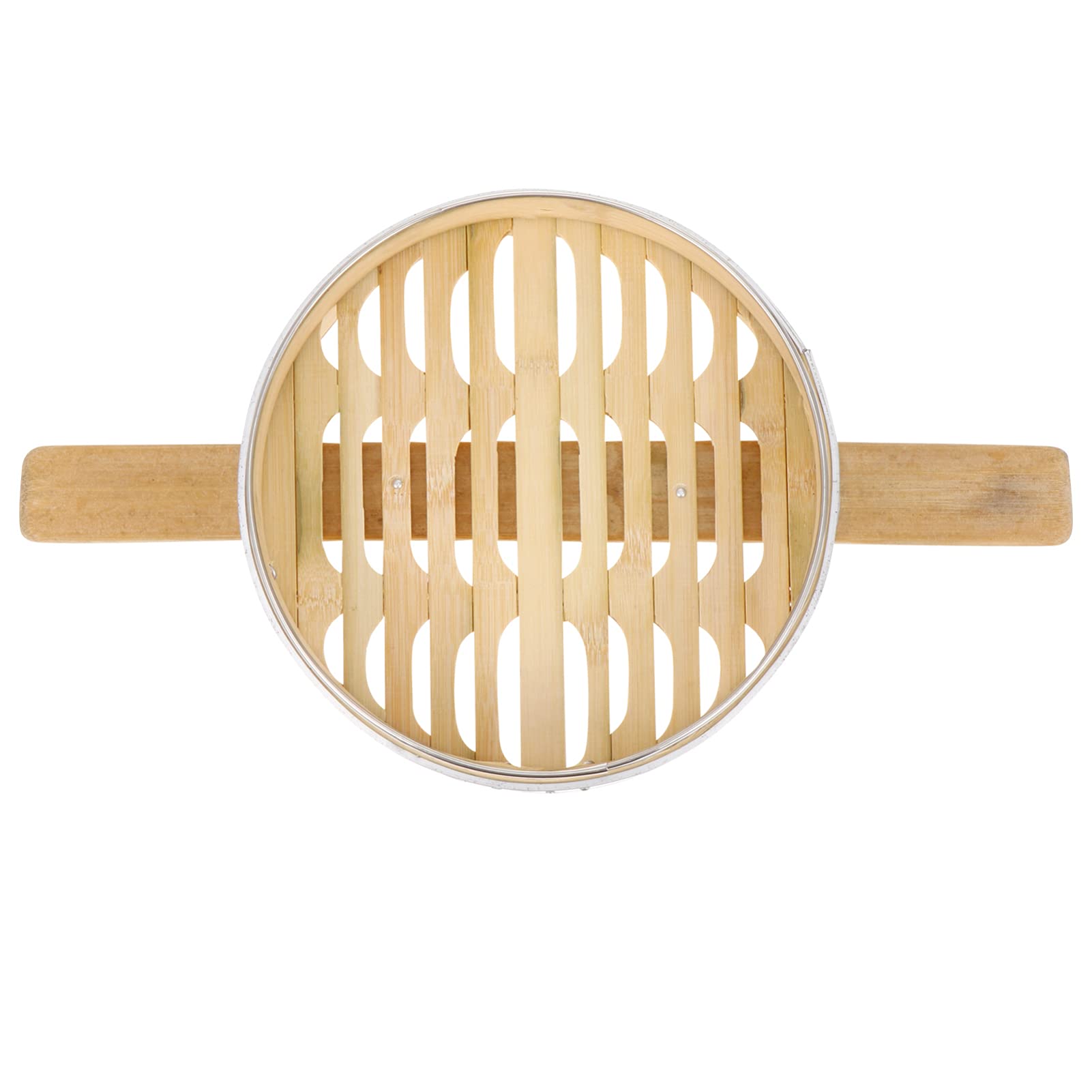 BESTonZON Bao Bun Steamer Bamboo Steamer Handmade Baskets with Side Handles Asian Steam Basket for Dim Sum Dumplings Buns Seafoods Veggie Steamer Basket