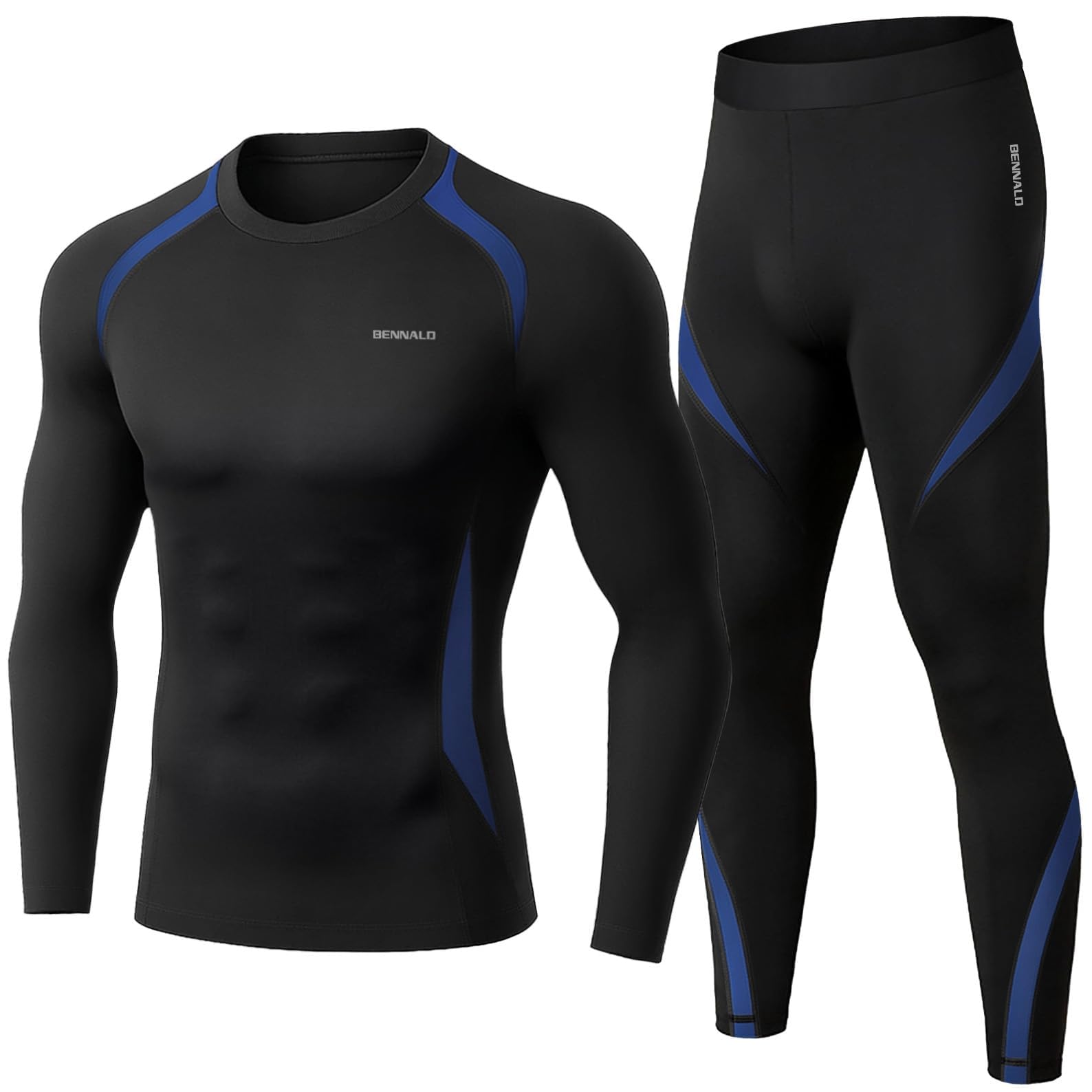 BENNALD Thermounterwäsche Herren, Skiunterwäsche Winter Thermowäsche Set Funktionsunterwäsche Warm Weich Funktionswäsche atmungsaktiv Thermo Unterwäsche Thermounterhemd Thermounterhose für Männer