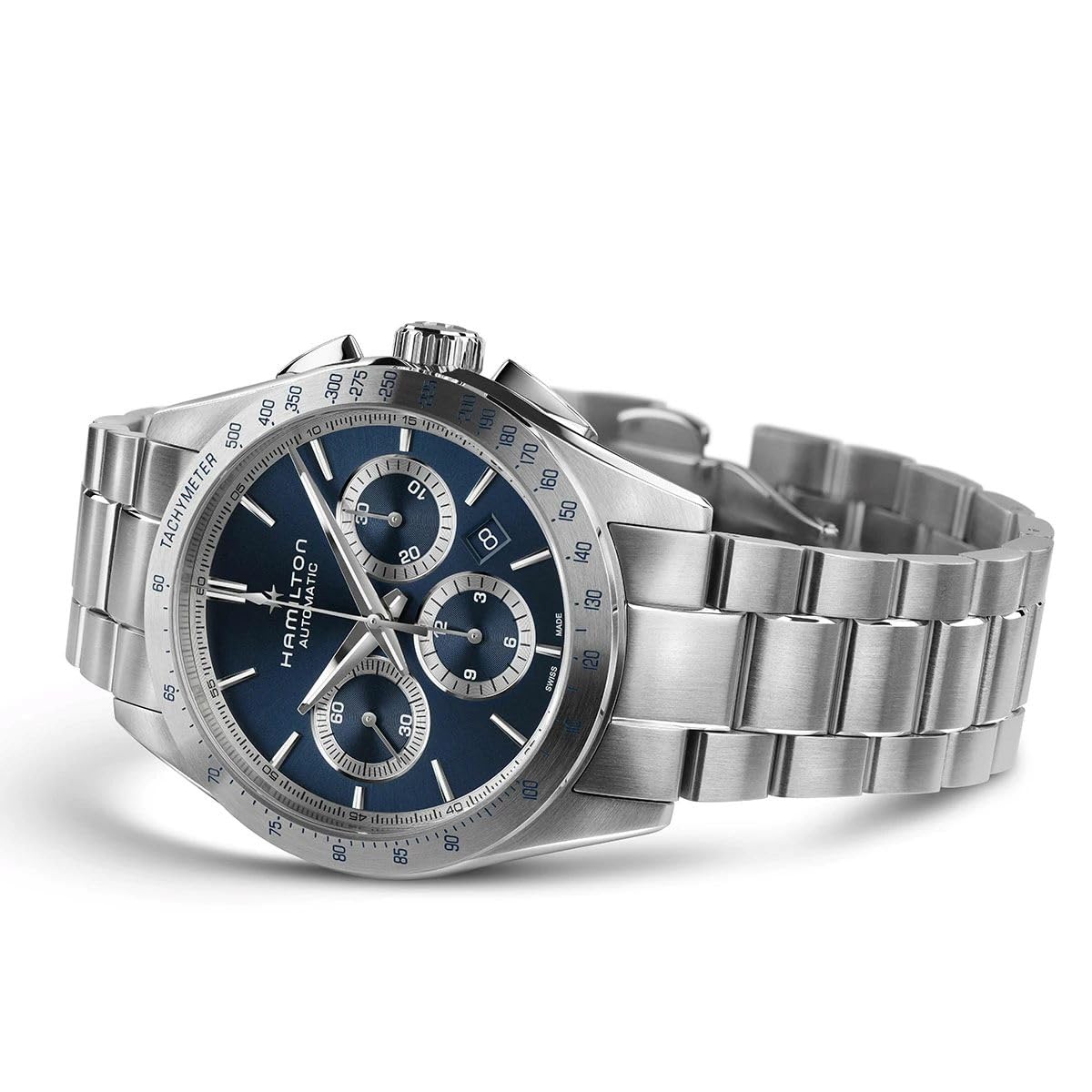 Hamilton Męski chronograf automatyczny zegarek na rękę Jazzmaster Performer Autochrono