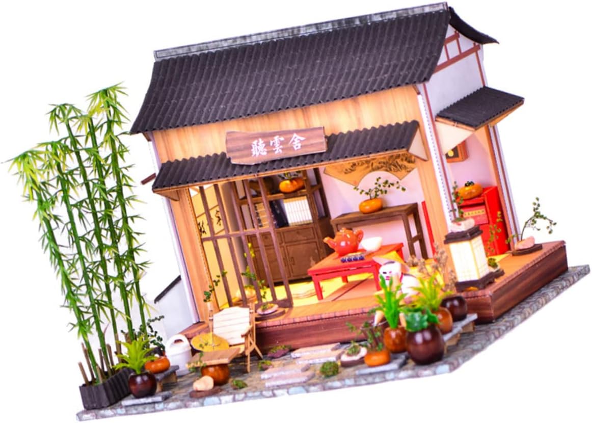 1Set Chinese Style DIY House Model Kit Assemble Your Own Miniature House Brightly Colored Educational Fun for Develops Fine Motor Skills Materials