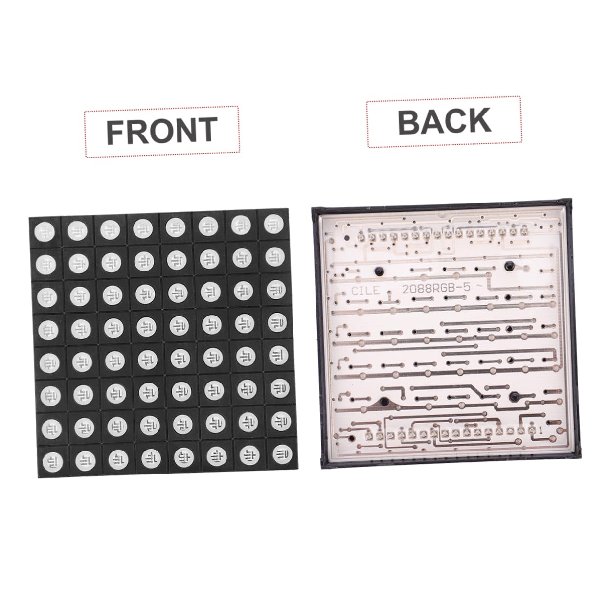 Operitacx 4pezzi Modulo Led Matrix Rgb Anodo Facile Controllo Microcontrollore Per Progetti e Decorazioni Illuminate