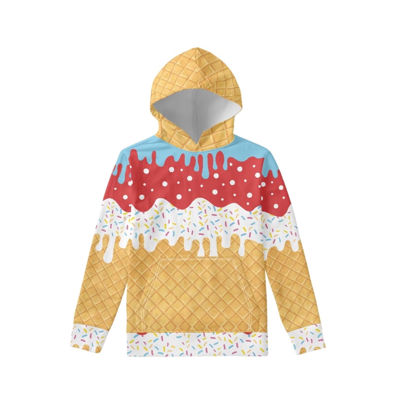 Coloranimal Unisex Girls and Boys Long Sleeve Hoodies Hoody Athletic Pullover Sweatshirts Tops Age 6-16year