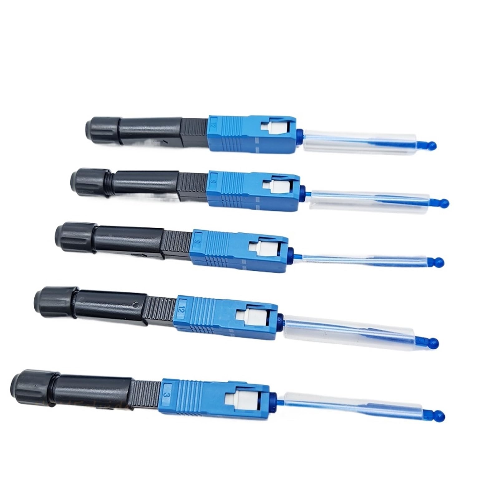 10-500 pièces SC connecteur Rapide Fibre Optique FTTH Adaptateur Rapide SC/UPC SOC épissure sur connecteur connecteur Rapide de Fibre Optique (SCUPC 50pcs)(SCUPC 500pcs)