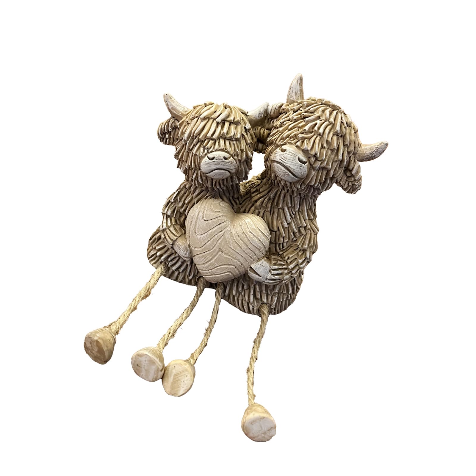 Osniyaw Multicolor Highlands Cow Figurines, Cow Gnomes With Flowers, Resin Statue, Calf Lover, Gifts For Farmhouse, Home, Garden, Bathroom, Resin Animal Statue