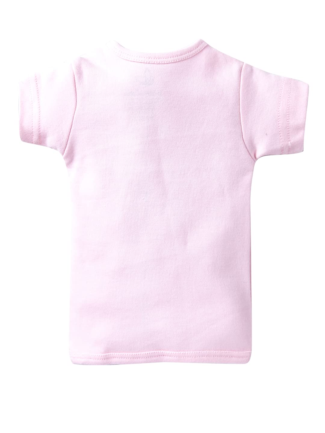 baby wish Baby Clothes Set for Kids Pure Cotton Snap Front Button Open Half Sleeves Jabla Vest T-Shirt Infant Dress Newborn Jhabla Pajama Set Kids Vest Pink Set of 2 4