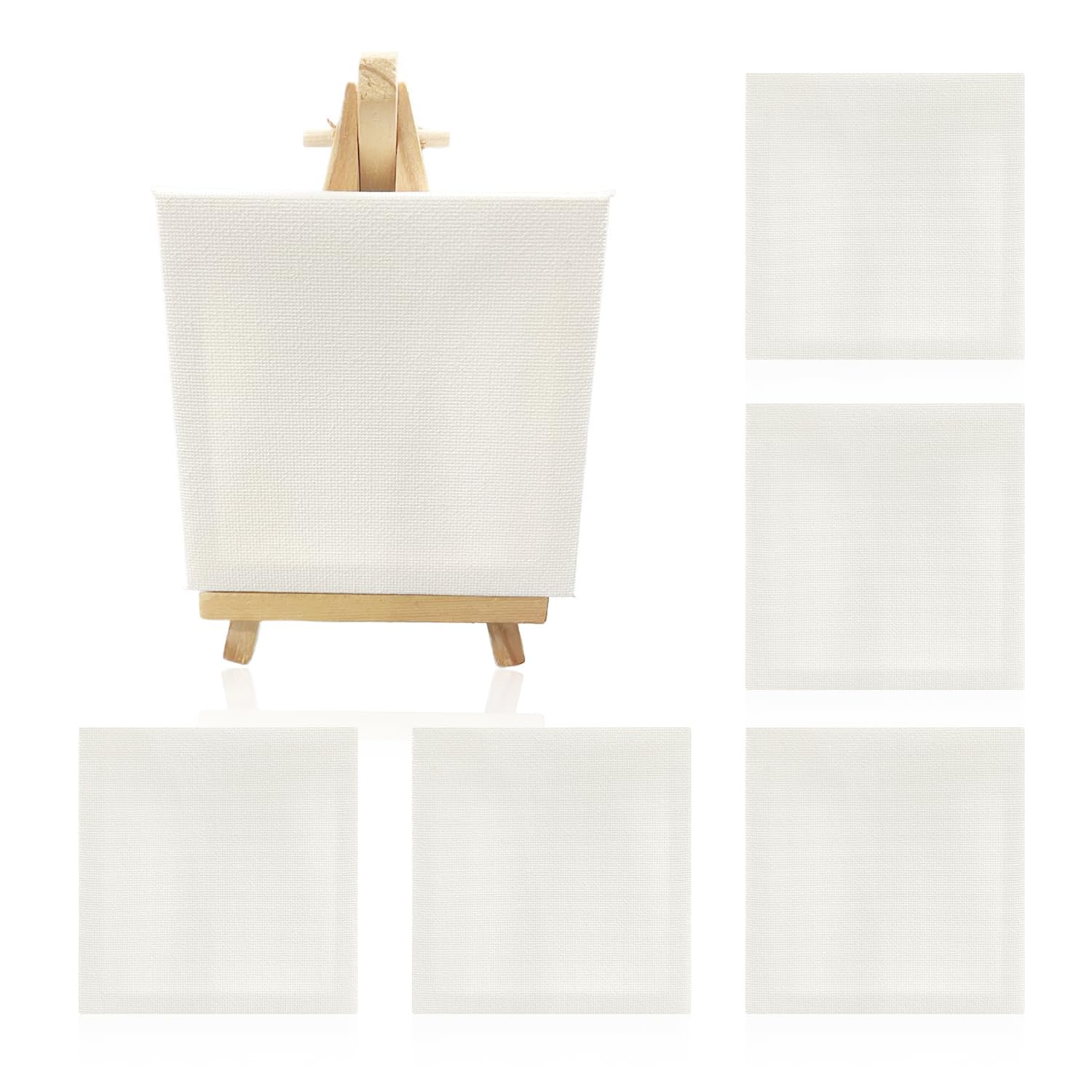 Giilayky Lot De 10 Mini Chevalets Avec Toiles 8x8 Cm – Idéal Pour Peinture Acrylique, Aquarelle, Hobby DIY, Mariage, Anniversaire Et Cadeaux Créatifs