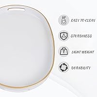 Vista 18 de MAONAME Bandeja de servir azul real con asas, bandeja decorativa rectangular, bandejas modernas para mesa de café, bandejas otomanas de plástico