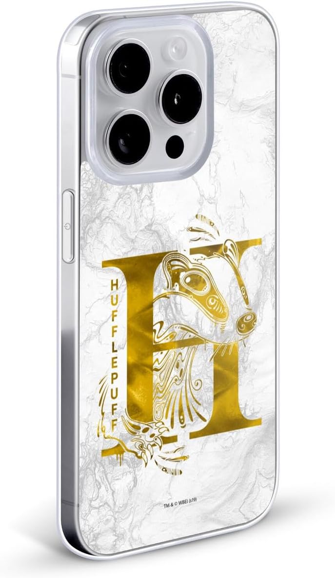 Head Case Designs Officially Licensed Harry Potter Hufflepuff Aguamenti Deathly Hallows IX Gel Case [Military Grade Protection] Compatible with Apple iPhone 14