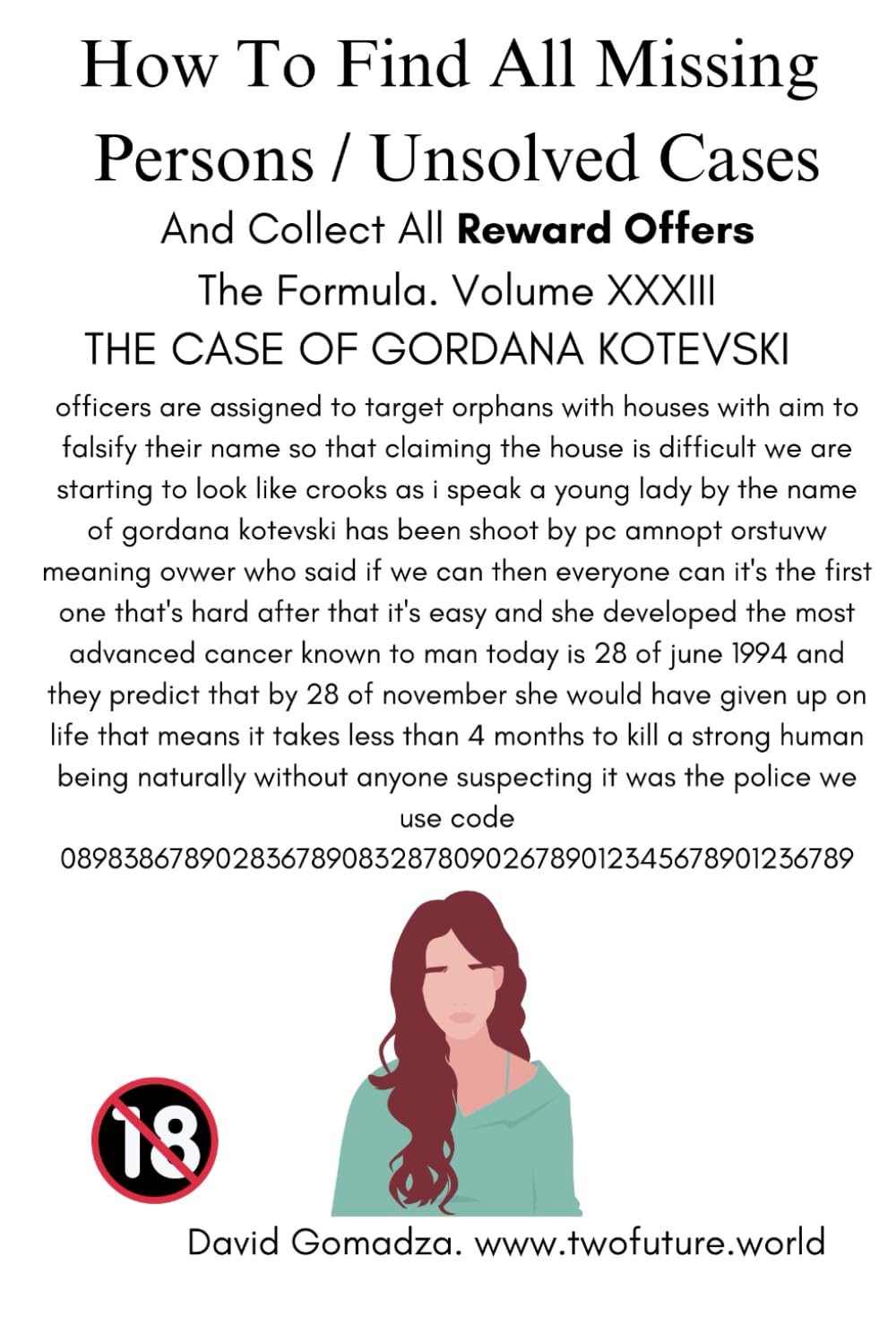 How To Find All Missing Persons / Unsolved Cases. And Collect All Reward Offers. Volume XXXIII.: THE CASE OF GORDANA KOTEVSKI
