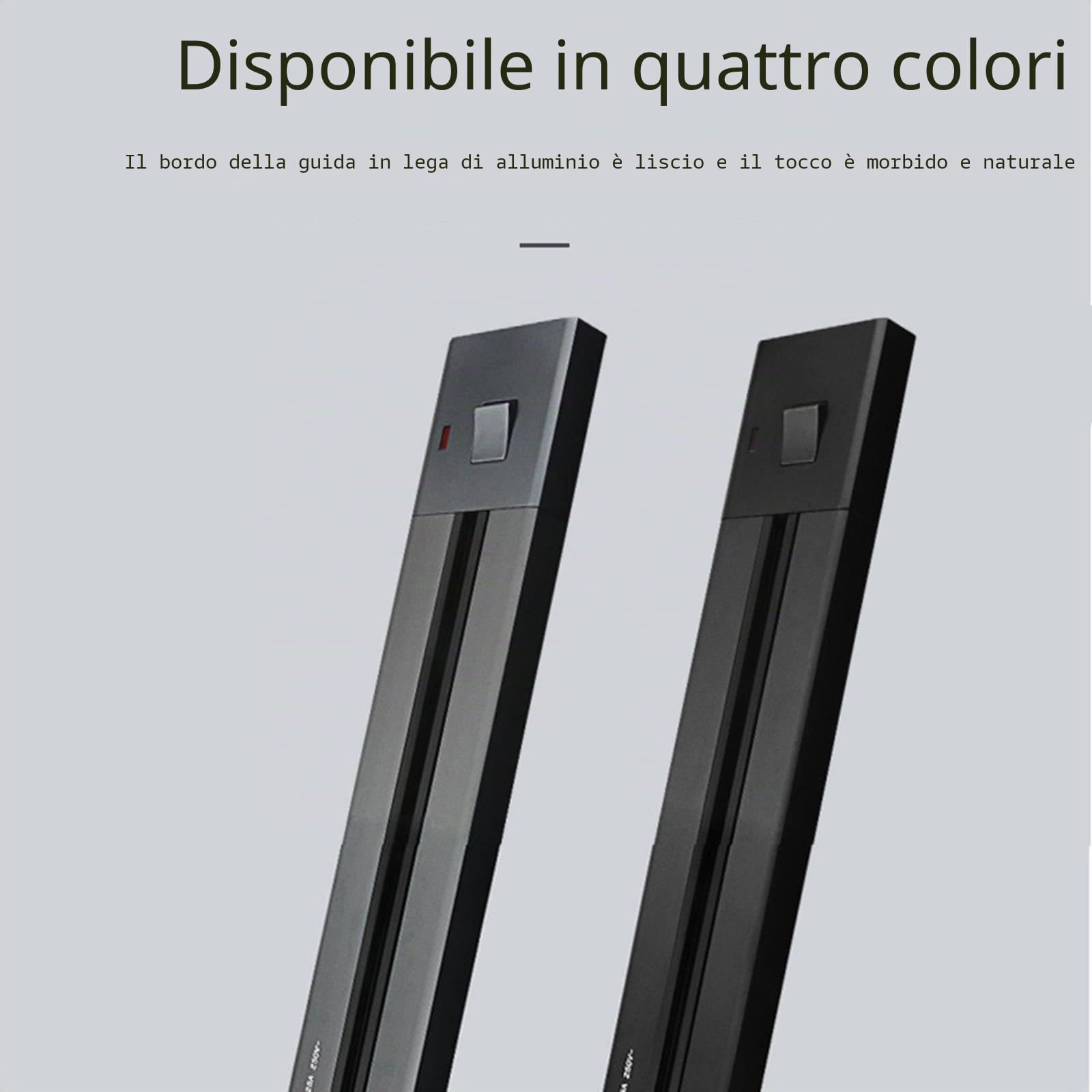 Presa da binario, scheda di cablaggio con guida di scorrimento di alimentazione a parete da 8000 W + adattatore da 2500 W, adatta per ufficio cucina,Black-60CM