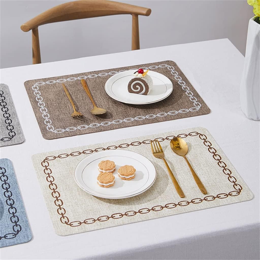 Fabric Placemats Ins Wind Print Insulation Mat Scandinavian Western Table Mat Double-Sided Plate Mat(E)