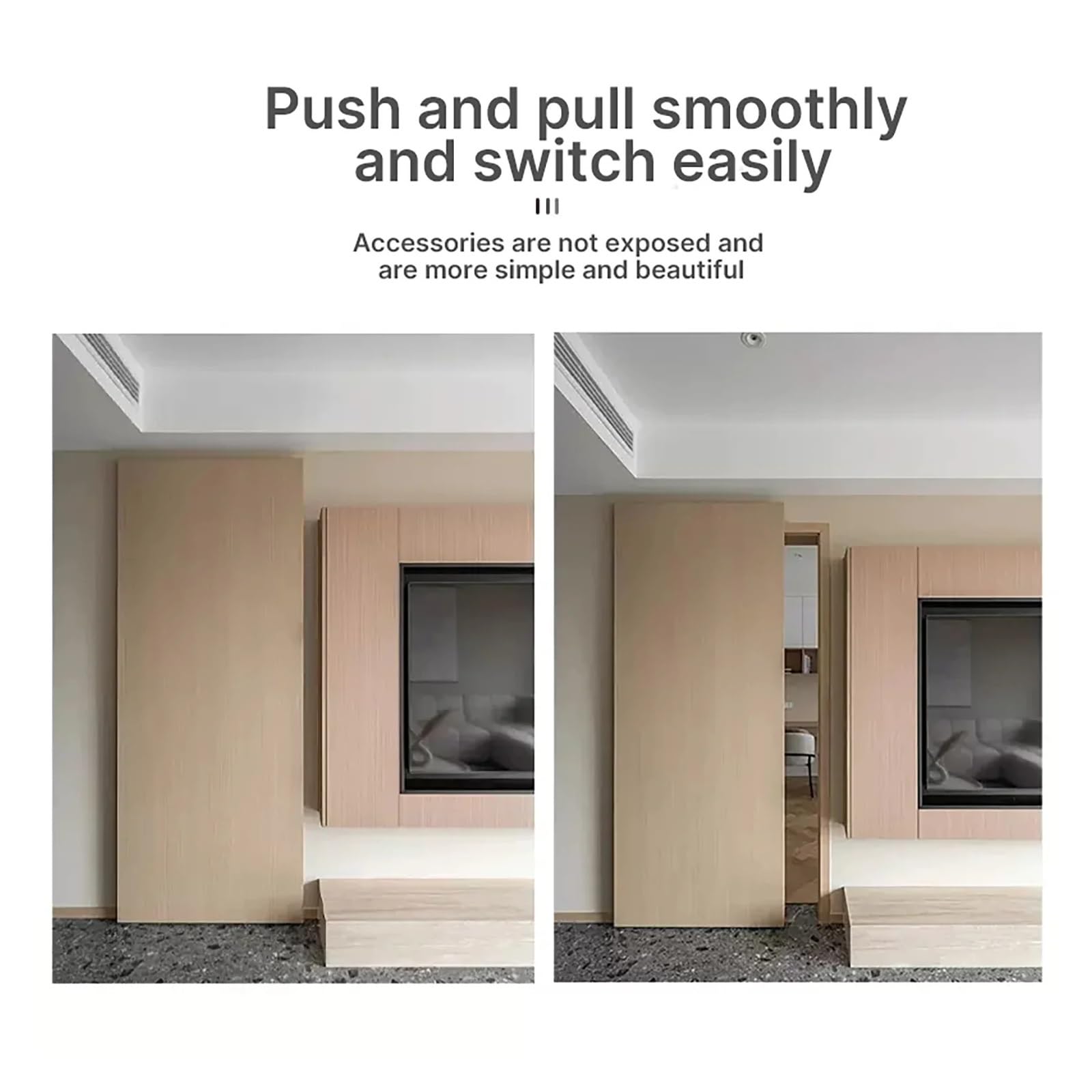 Riel deslizante de cajón, riel amortiguador bidireccional para puerta de baño, accesorios de hardware de madera
